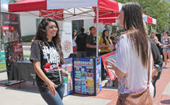 students at the AS involvement fair