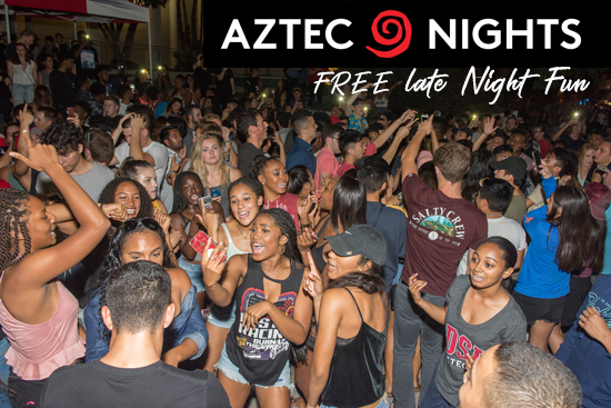 aztec nights - free late night fun