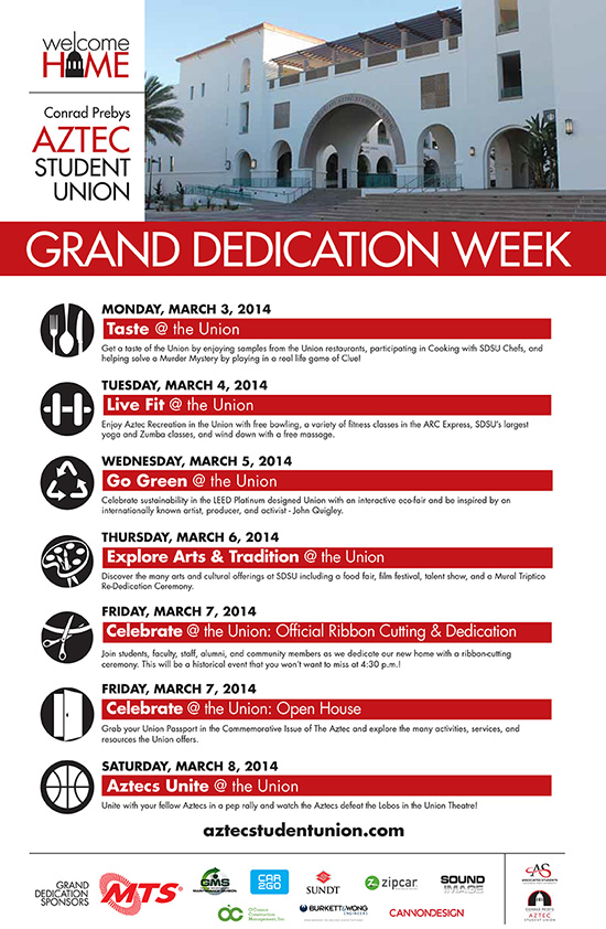 dedication week schedule