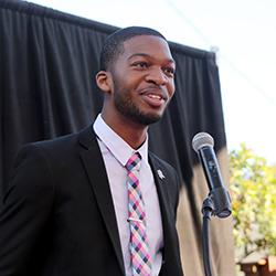 chimezie speaks at the BRC Grand opening