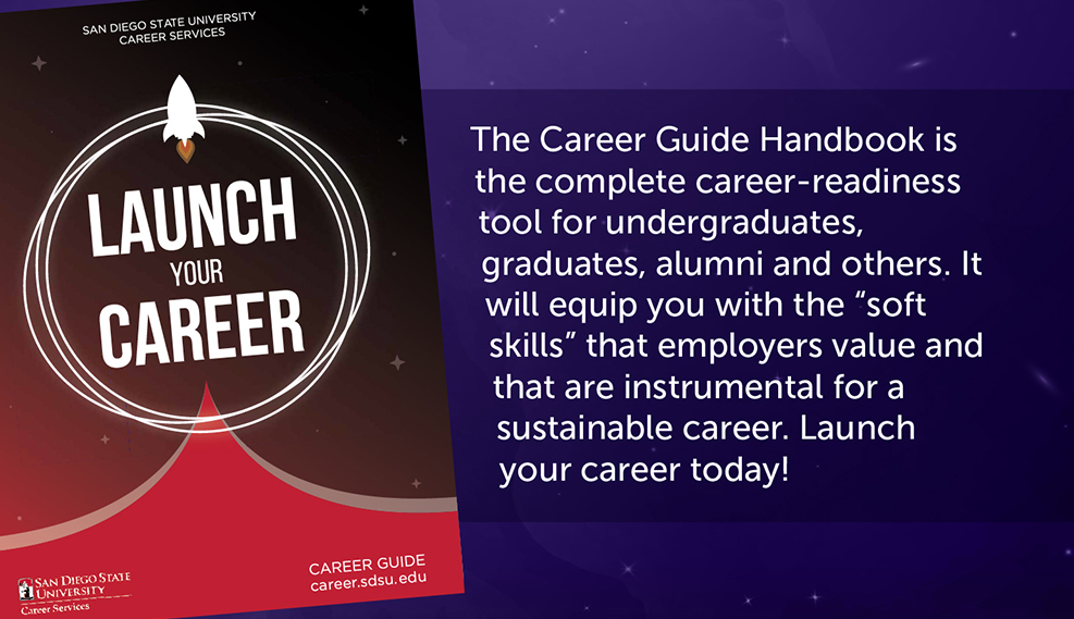 Cover of the career guide. The complete career-readiness tool for undergraduates, graduates, alumi and others - launch your career today!