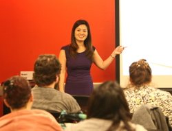 presenter at career services workshop