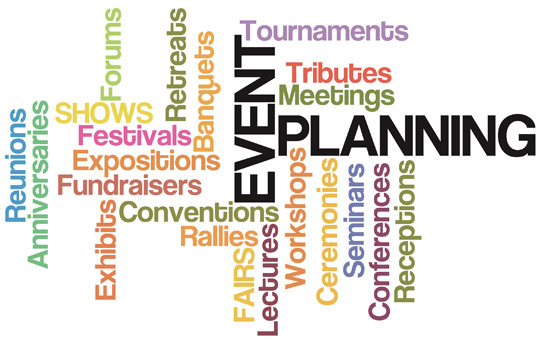 Event Planning word cloud