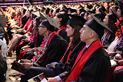 graduating students at commencement