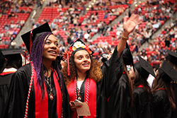 students graduating at commencement