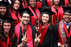 students at the graduation ceremony