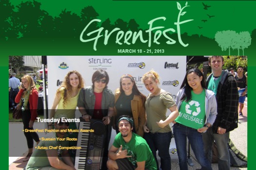 Students involved in greenfest