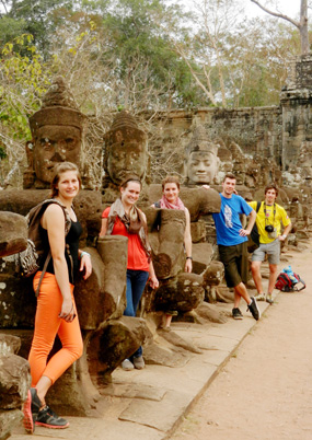 students in Siem Reap, Cambodia