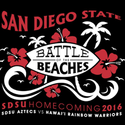 SDSU Battle of the Beaches Homecoming 2016 SDSU Aztecs vs hawai'i Rainbow Warriors