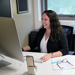 SDSU assistant professor in political science Kimberly Twist at her desk