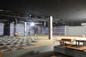 Aztec Student Union construction interior