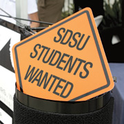 road sign: SDSU Students Wanted